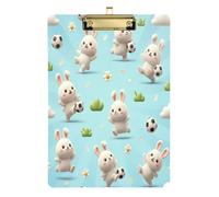 Waassud Porte-bloc mignon en forme de lapin avec rangement en acrylique pour infirmières, bureau, maison - 30,5 x 22,9 cm