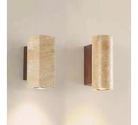 Wabi Sabi jaune marbre applique Led chevet japon chambre salon applique murale travertin escalier couloir décor applique