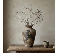 Wabi Sabi Vase vintage rouillé - 22,1 cm de haut - Vase rustique Wabi Sabi Sabi pour centre de table, décoration d'intérieur, table, salon, chambre, salle de bain, cuisine