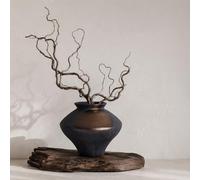 Wabi Sabi Vase vintage rouillé de 16 cm de haut - Décoration rustique pour centre de table, salon, salle de bain, cuisine (16 cm)