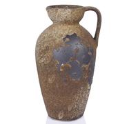 Wabi Sabi Vase vintage rouillé de 27,9 cm de haut - Décoration rustique pour centre de table, salon, chambre, salle de bain, cuisine
