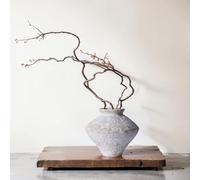 Wabi Sabi Vase vintage Wabi Sabi de 15,5 cm de haut - Vase en poterie rustique pour centre de table, décoration d'intérieur, table, salon, chambre, salle de bain, cuisine