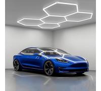 WABMJGW Plafonnier LED hexagonal à 5 grilles, lampe de garage/atelier à structure alvéolaire à 14 grilles, éclairage LED alvéolaire, 6500K ultra lumineux, 168 W, 672 W,(5 HEX)