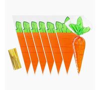 WACCOMT Pack Lot de 100 Sacs de cellophane de carotte de Pâques 20x33cm