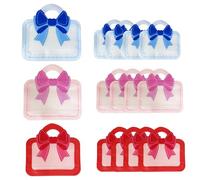 WACCOMT Pack Lot de 15 Sacs Cadeaux Transparents 3 Motifs Colorés 20x19cm | Refermables, Avec Poignées, Conservation des Aliments, Cadeaux d'anniversaire