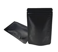 WACCOMT Pack Lot de 50 Sacs Rangement Fermeture Éclair Aluminium 18x26m | Mat Noir, Pour Aliments, Anti-Odeurs, Stockage Long Terme