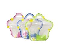 WACCOMT Pack Sacs-cadeaux Stand-up Scellables Clairs, 3 Motifs, 22x22cm | 30 Pcs, Sacs de Stockage Alimentaire en Plastique, Avec Poignées, Pour Faveurs de Fête des Pères