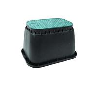 Wacredo Boîte à valve standard - 12" - Rectangulaire - Avec couvercle - 390 x 520 x 325 mm - Boîtier de protection pour bouches d'incendie - Pour jusqu'à 6 électrovannes - Système d'irrigation