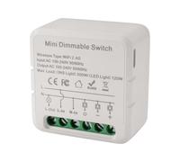 Wadakada 1 Pièce Tuya WiFi Smart Dimmers Switch Module Smart Dimmer Switch LED Lights Dimmable Switch Prend en Charge le Contrôle Bidirectionnel Fonctionne avec pour Home