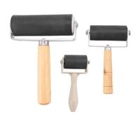 Wadakada Lot de 3 Rouleaux en Caoutchouc pour Travaux Manuels, 3,6/6,1/10,2 Cm, pour Gravure, Encre, Papier Peint, Estampage, Collage