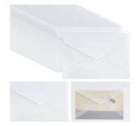 WADORN 60 enveloppe en Papier Vélin Enveloppes en Papier Cristal Translucide 17.5x12.4cm Format A6 transparentes et Givrées pour Invitations de Mariage Cartes de Vœux D'Anniversaire