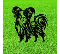 WADORN Décorations Jardin Chien Noir Enfoncement Métal Art de Jardin Silhouette Animale Décoration Extérieur pour Extérieur Cour Pelouse Ornements Thème Chien Enfoncement Cadeaux pour Femmes Hommes
