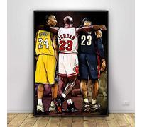 WADPJ Joueur de Basket-Ball Kobe Bryant Affiche Toile Peinture Moderne NBA Sports Salon Décor À La Maison Imprimer Image Mur Art-50x70cmx1 pcs sans Cadre