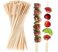 Wady Brochettes de 15 cm, 200 Pics de Cocktail Brochettes pour Apéritif, Pic a Brochette, Mini Brochéttes en Bois pic Petit pour Cocktails, Fruits et Sandwichs