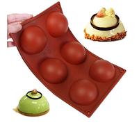 Wady Grand 6 Demi-Spheres Moule en Silicone Plat Antiderapant Rsistant Gateau de Cuisson