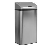 WAFOHSR Poubelle À Capteur 48L For Cuisine Bureau, Fermeture Automatique, Inox, Argent Stabilité Compacte