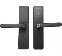 Wafu Tuya Verrouillage d'empreinte digitale en intérieur Carte de mot de passe électronique à puce Clé mécanique -Écran tactile -Clavier����pour�home Hôtel