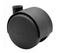 Wagner 01002401 Roulette pivotante pour meuble - Rigide - Diamètre : 40 mm - Hauteur : 45 mm - Noir - Charge maximale : 35 kg