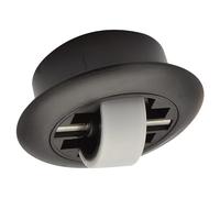 Wagner 01707201 Roulette fixe souple Ø 27 mm, boîtier en plastique noir Ø 55/40 x 17/14 mm, tige en métal, charge maximale 50 kg, fabriquée en Allemagne