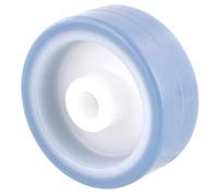 Wagner 03655001 Eco Roulette pivotante fixe pour meuble Ø 50 mm Bleu/blanc Charge maximale 50 kg (Lot de 5)