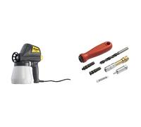 WAGNER 0413001 Pistolet à peinture haute-pression avec turbine intégré W 180 P + 2324777 Kit de protection du bois