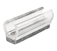 WAGNER 15069099 Lot de 4 patins de serrage pour tube rond - 50 x 11/12 x 11/19 mm, feutre 8 mm, plastique transparent - Fabriqué en Allemagne