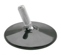 Wagner 15427901 Pied de nivellement Design avec rotule Ø 70 mm, Noir, vis sans tête M10 x 25 mm, Patins pour Meubles en Plastique Noir, diamètre 50 mm Inclus, fabriqué en Allemagne