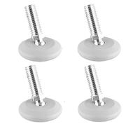 Wagner 15434104 Lot de 4 Pieds de nivellement avec rotule Ø 37 mm, Gris, vis sans tête M10 x 25 mm, Patins de Meubles en Plastique Noir Inclus, diamètre 30 mm - Fabriqué en Allemagne