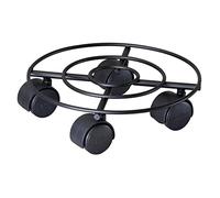 Wagner 20094201 Chariot pour Plantes Ø 23 x 6,5 cm I Rouleau pour Plantes d'intérieur I Rouleau de Fleurs en Acier revêtu I Rouleau Noir I Charge maximale 60 kg