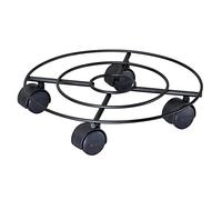 Wagner 20094301 Chariot pour Plantes d'intérieur Ø 30 x 6,5 cm I Rouleau Souple en Acier revêtu I Rouleau Noir I Charge maximale 60 kg