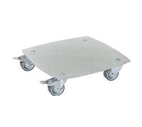 Wagner 20700901 Steel Retro Chariot pour Plantes Ø 30 x 7,5 cm I Roues Souples avec Freins I pour l'intérieur et l'extérieur I Rouleau de Fleurs en Acier galvanisé I Charge maximale 150 kg