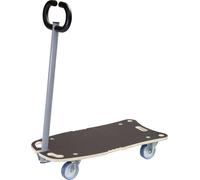 WAGNER Aide au transport STAR CARRIER MAXIGRIP - 80 x 40 x 14,5 cm, roues Ø 100 mm soft, timon 80 cm, capacité de charge 300 kg - 20118701