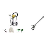 WAGNER Airless Pistolet 350 M pour Peintures Murales, Laques et Lasures, 110 bar, tuyau 15 m & Control Pro HEA Rallonge de buse pour murs hauts, plafonds et sols, 30 cm, gris