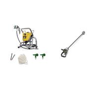 WAGNER Airless Pistolet peinture murales 250 M, laques et lasures, et ver + Control Pro HEA Rallonge de buse pour murs hauts, plafonds et sols, 30 cm, gris