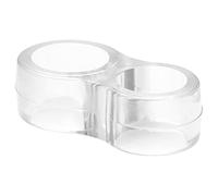 WAGNER Butée pour poignée de porte/fenêtre BAGUE DOUBLE CLAIR - Kit de 4-45 x 25 x 15 mm, Tampons à glisser sur la poignée de diamètre Ø 16-20 mm, en plastique de haute qualité - 15301604
