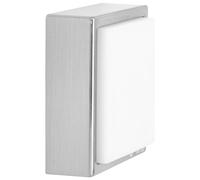 WAGNER Butoir de porte à VISSER ou COLLER au mur - 40 x 40 x 13 mm,corps en zinc moulé sous pression, aspect acier inox, protection en caoutchouc thermostatique, matériel de montage inclus - 15515811