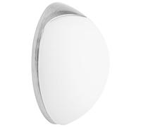 WAGNER Butoir de porte à VISSER ou COLLER au mur - diamètre Ø 38 x 15 mm, corps en zinc moulé sous pression, aspect acier inox, protection en caoutchouc blanc, matériel de montage inclus - 15513011