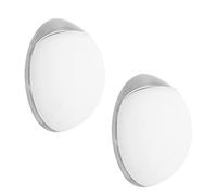 WAGNER Butoir de porte à VISSER ou COLLER au mur - Lot de 2 - diamètre Ø 20 x 8 mm, corps en zinc moulé sous pression, aspect acier inox, protection en caoutchouc, matériel de montage inclus-15512202