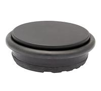 WAGNER Butoir de porte BIG DISK COLOR NOIR - diamètre Ø 98 x 30 mm, placement sur sol, butoir premium en acier industriel et caoutchouc thermoplastique, 750 g - 15519301