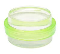 WAGNER Butoir de porte CLAIR accents VERTs - diamètre Ø 38 x 22 mm, à coller au sol ou au mur, corps en plastique de haute qualité, protection contre les chocs en caoutchouc thermostatique - 15501511