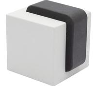 WAGNER Butoir de porte CUBE en BÉTON - 40 x 45 x 45 mm, à visser au sol, butoir design en béton et caoutchouc thermoplastique, matériel de montage inclus - 15518611