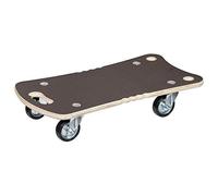 WAGNER Chariot à roulettes MM 1312 I 57,5 x 29 x 12 cm - Charge 300 kg - pour Objets Lourds I roulettes en Caoutchouc Plein I poignées Ergo I Surface antidérapante I certifié FSC® - 20131201