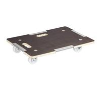 Wagner Chariot à roulettes MM 1381 I 63 x 43 x 10 cm I Format Euro - Charge 250 kg - pour conteneurs empilés Lourds I sécurisation de la Charge I Surface antidérapante I certifié FSC® - 20138101
