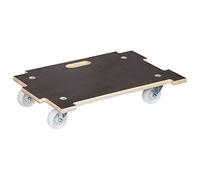 Wagner Chariot à roulettes MM 1382 I 59 x 39 x 11 cm - Charge 250 kg - Extensible de manière Flexible - pour Charges de (Presque) Toutes Tailles I Surface antidérapante I certifié FSC® - 20138301