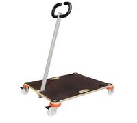 WAGNER Chariot de déménagement/empilage MM 1377 I 70 x 60 x 12,5 cm - Charge 200 kg - pour empiler des chaises I Timon Pliable, Panneau antidérapant, protège Meubles et Murs, certifié FSC®- 20137701