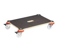 WAGNER Chariot de déménagement MM 1370 I 60 x 40 x 12,5 cm - charge 200 kg - pour le transport de cartons au contenu sensible I panneau antidérapant, protège meubles et murs I certifié FSC® - 20137001