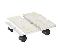 Wagner Chariot de Plantes LOFT Shabby Chic 28 x 28 x 8 cm | pour intérieur, pin | Style rétro en Bois Massif ondulé, certifié FSC®, Brut de sciage, Mauve | Capacité de Charge 100 kg - 20085801