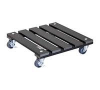 Wagner System Multiroller Dessous de plat à roulettes en composite bois-plastique WPC, charge admissible 80 kg, 29x29 cm, anthracite ; 433150