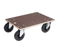 WAGNER Chariot de Transport MM 1148 I 78 x 59 cm - Charge 750 kg - Plateau multiplex 24 mm - pour boîtes, équipements et conteneurs chargés I Surface antidérapante I certifié FSC® - 20114801