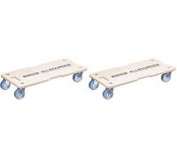 WAGNER Chariot de Transport MM 1325 I 59 x 29 x 11 cm - Charge 300 kg - pour Objets encombrants, matériel et Meubles I 3 poignées encastrées I certifié FSC® - 20132501 (Lot de 2)